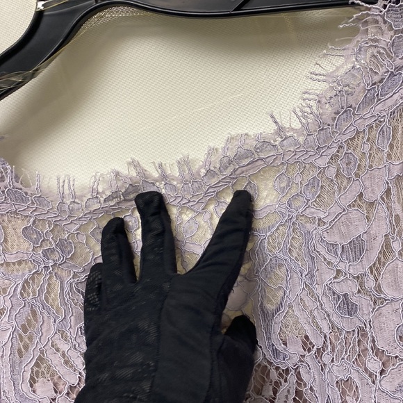 Js Collections plus size 3/4 sleeves lace long gown - Picture 8 of 9